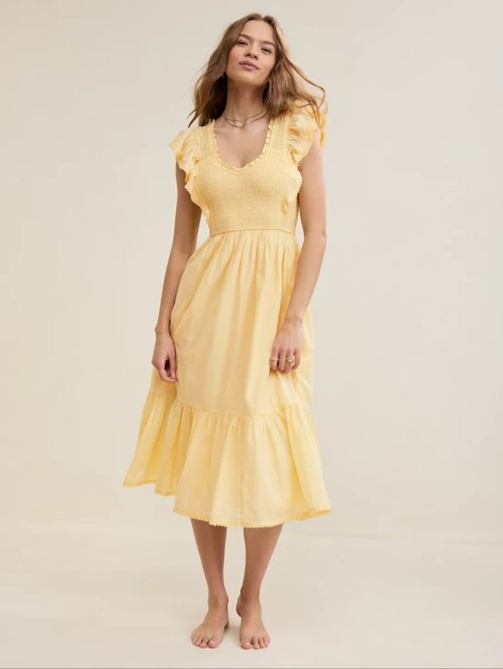Aerie Ruffle Maxi Dress
